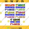 1st grade Rules 2nd 3rd 4th School Cuttable Design SVG PNG DXF eps Designs Cameo File Silhouette Design 1545