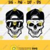 2 Skull Svg Skeleton svg Skull Clipart silhouette Cameo Stencil Skull Png Skull Vector Cut FileDesign 209