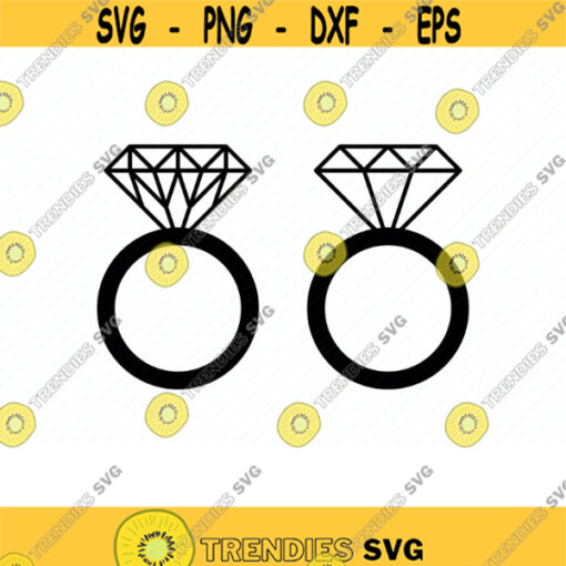 2 Style Diamond Ring SVG. Wedding ring SVG. Diamond Ring Cutting file. Engagement Ring PNG. Diamond Ring Cricut. Diamond Ring Silhouette.