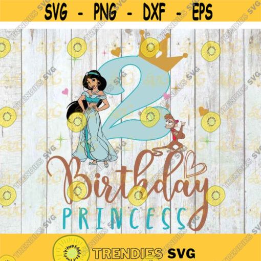 2nd Birthday svg Birthday Princess Svg Birthday Svg Cricut File Clipart Svg Png Eps Dxf Design 445 .jpg
