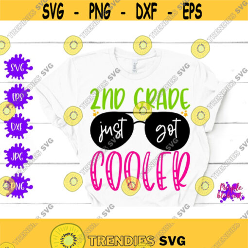 2nd Grade Just Got Cooler SVG First Day Of School Back To School 2nd Grade Shirt Boys School Shirt School SVG Cut Files School Teacher SVG Design 83