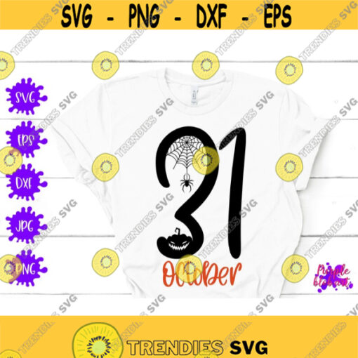 31 October svg halloween party sign happy halloween halloween printable halloween decor spider web halloween pumpkin farmhouse halloween Design 258