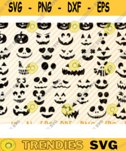 35 Pumpkin Face Svg Bundle, Jack O Lantern Faces Png Bundle, Cute Halloween Faces Svg, Pumpkin Pumpkin Faces Silhouette, Fall Autumn Svg Design -1