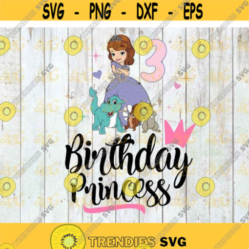 3rd Birthday svg Birthday princess svg Birthday svg cricut file clipart svg png eps dxf Design 443 .jpg