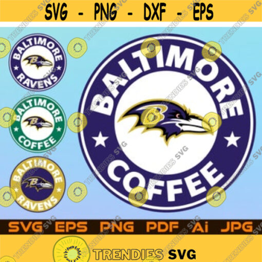 4 Baltimore Ravens SVG Baltimore Ravens Starbucks Svg Baltimore Ravens Logo For Cricut Design Space Cut Silhouette Instant Digital Download Design 51.jpg