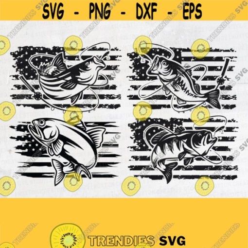 4 Bundle Bass Fish Svg Bass Fishing Svg File Bass Fish Angling Svg Bass Fish Jumping Bas Fish Clipart Cut FilesDesign 759