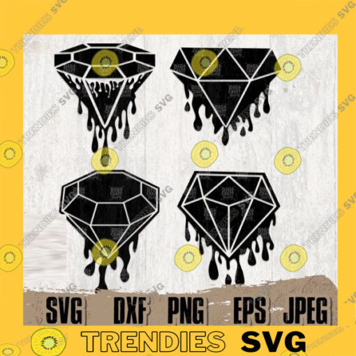 4 Diamond Dripping SVG Bundle Diamond svg Diamond Clipart Diamond Cutfile Diamond png Dripping Diamond svg Crystal svg Crystal Cutfile copy