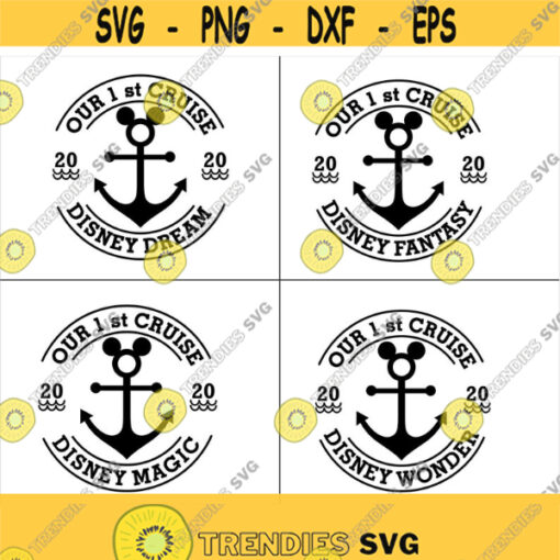 4 Disney Cruise Ship Names 2020 SVG DXF Png Vector Cut File Cricut Design Silhouette Cameo Vinyl Decal Party Stencil Template Heat Transfer Design 371