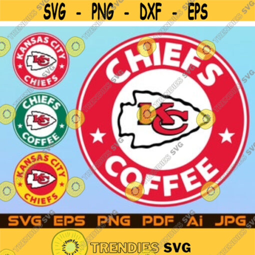 4 Kansas City Chiefs SVG Starbucks Svg Kansas City Chiefs Logo For Cricut Design Space Cut Files Silhouette Instant Digital Download Design 95.jpg