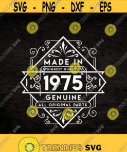 46Th Birthday Svg Vintage 1975 Svg Aged To Perfection Birthday Gift Idea Cricut Files Svg Png Eps And Jpg Download Design 234 Svg Cut Files Svg Clipart Si