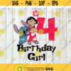 4th Birthday Girl Svg Birthday svg Cricut File Clipart Svg png eps dxf Design 433 .jpg