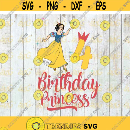 4th Birthday svg Birthday Princess Svg Birthday svg Cricut File Clipart Svg Png Eps dxf Design 429 .jpg