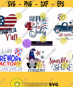 4th of July Bundle. Fourth of July Bundle. America Yall. Gnome svg. 4th svg. Firework Factory. Sparkle Shine. Cute 4th. 4th gnome. Design 41