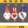4th of July Gnomes SVG Independence Day Patriotic Gnomes Clipart American USA Stars and Stripes Svg Dxf Cut files for Cricut and Silhouette copy