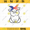 4th of July Pig SVG Cute pig with Stars and Stripes Bandana Independence Day Patriotic Pig Red White and Blue US Flag Pig Svg Dxf Cut Files copy