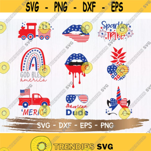 4th of July SVG Bundle July 4th svg USA Flag svg Patriotic Independence Day SVG Cutting File for CriCut Silhouette Digital download Design 138