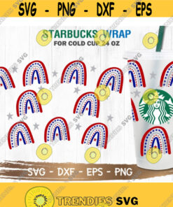 4th of July Starbucks Cup SVG 4th of July svg Starbuck Cup SVG DIY Venti for Cricut 24oz venti cold cup Digital Download Design 143