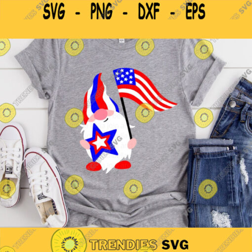 4th of July Svg Gnome Svg Fourth of July Svg American Flag Svg America Svg USA svg Svg files for Cricut Sublimation Designs Downloads