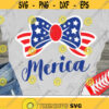 4th of July Svg Merica Svg Bow Monogram Svg Patriotic Svg Dxf Eps American Bow Svg USA Clipart Summer Cricut Silhouette Cut files Design 2758 .jpg