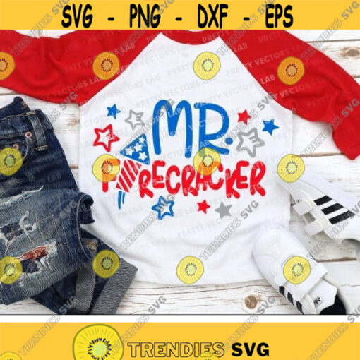 4th of July Svg Mister Firecracker Svg Patriotic Cut Files Fireworks Svg Dxf Eps Png USA Clipart Boys Shirt Design Cricut Silhouette Design 1651 .jpg