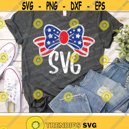 4th of July Svg Patriotic Bow Svg American Bow Svg Dxf Eps Png Girls Monogram Svg USA Cut Files America Clipart Cricut Silhouette Design 1752 .jpg