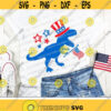 4th of July Svg Patriotic Dinosaur Svg Dino with American Flag Cut Files Boys USA Svg Dxf Eps Png Independence Day Silhouette Cricut Design 1671 .jpg