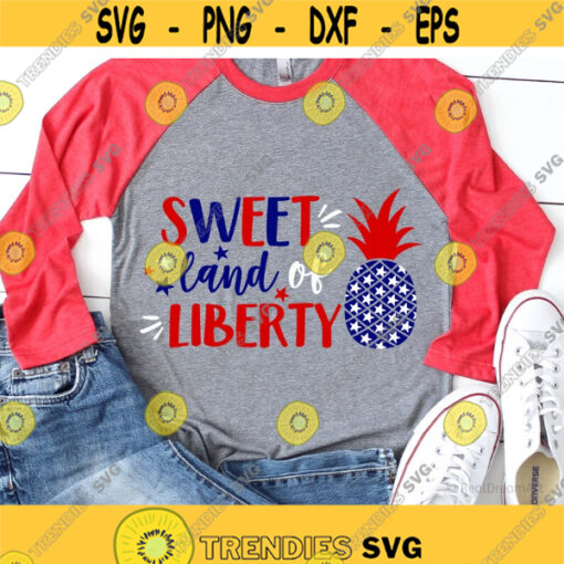 4th of July Svg Sweet Land of Liberty Svg Svg America Svg USA Flag Svg Patriotic Girl Shirt Svg Cut Files for Cricut Png