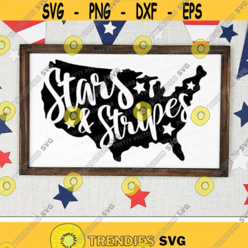 4th of July Svg USA Map Cut Files Stars Stripes Svg Patriotic Quote Svg Dxf Eps Png Fourth of July Svg Sign Svg Silhouette Cricut Design 982 .jpg