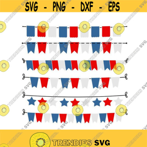 4th of july Banner Stars Cuttable Design Pack SVG PNG DXF eps Designs Cameo File Silhouette Design 1520
