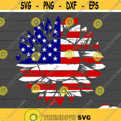 4th of july SVG Sunflower SVG USA svg American flag svg Sunflower svg Cricut Sunflower svg for shirt Independice day svg Design 161.jpg