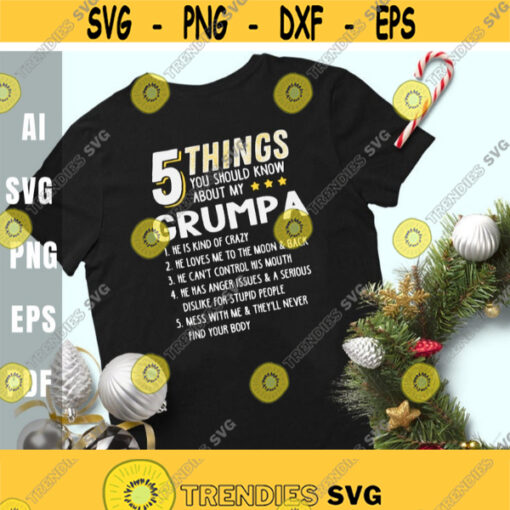 5 Things You Should Know about My Grumpa svggrandsongranddaughterGrumpierDigital DownloadprintSublimation Design 449