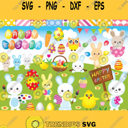 53 Easter clipartDigital easter clip artEaster egg clipartEaster bunny clipartrabbit clipartinstant downloadgraphicsdigital images