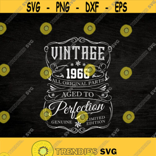 55th Birthday Svg Vintage 1966 Svg Aged to perfection Svg Birthday Gift Idea. Cricut Files Svg Png Eps and Jpg. Instant Download Design 81