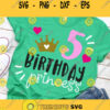 5th Birthday svg Fifth Birthday SVG Unicorn princess SVG Birthday Princess Svg Birthday SVG Birthday Party Svg Birthday sublimation