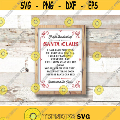 5x7 Santa Cam Letter Printable Note for Santa Cam Ornament Santa Cam SVG JPG PDF Santa Cam Special Delivery Note Santa Design 112