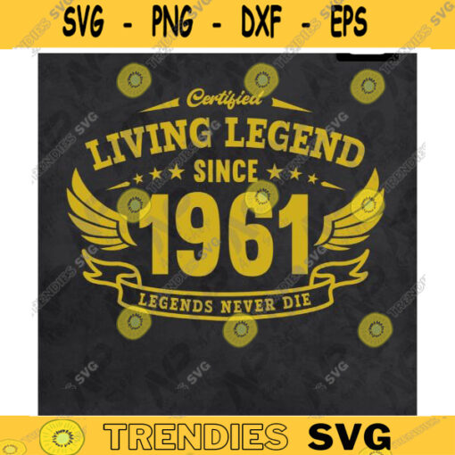 60th Birthday Svg Vintage 1961 Svg legend svg Birthday Gift Idea Birthday Shirt 60th Birthday Vintage Shirt Living Legend Design 270 copy