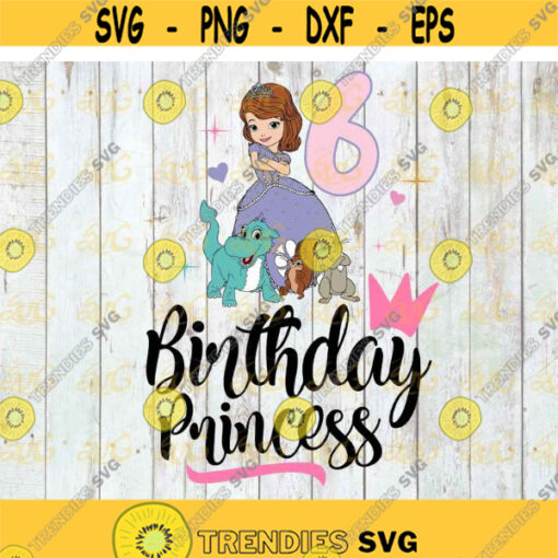 6th Birthday svg Birthday princess svg Birthday svg cricut file clipart svg png eps dxf Design 441 .jpg