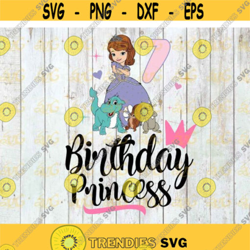 7th Birthday svg Birthday princess svg Birthday svg cricut file clipart svg png eps dxf Design 440 .jpg