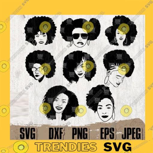 8 Afro Woman Bundle svg Bundle svg Afro svg Afro Bundle svg Black svg Afro png Black Woman are Dope svg Afro Clipart Afro Cutfile copy