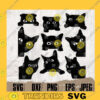 9 Cute Black Cats Digital Downloads Black cats Svg. Cats Svg Cats Bundle Cute Cats Stencil Cute Cat Animal svg Cat Png Cat Clipart copy