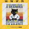 A Grandma Who Loves Cats And Karate Svg Karate Kitten Svg Black Kitten Svg