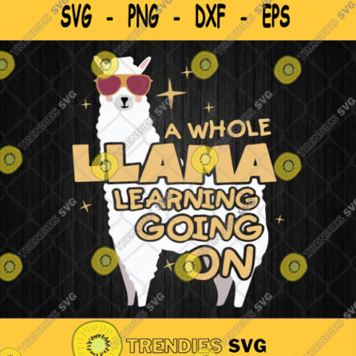A Whole Llama Learning Going On Svg