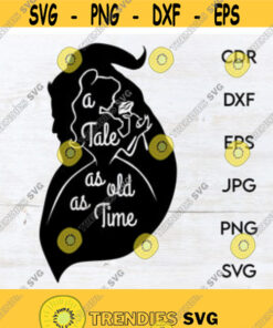 A Tale As Old As Time Svg Clipart Beauty And The Beast Digital Clipart Belle Rose Cut File Disney Wedding Gift Design Design 55