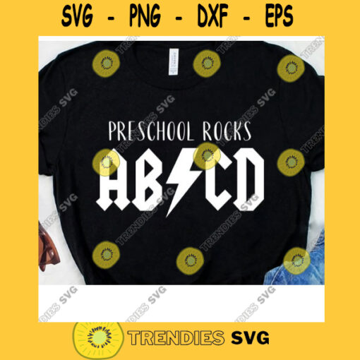 ABCD Rock Preschool Rocks Svg Preschool Rocks Svg ABCD Rock Back To school P k School Pre k Teacher Squad Teacher Crew Svg