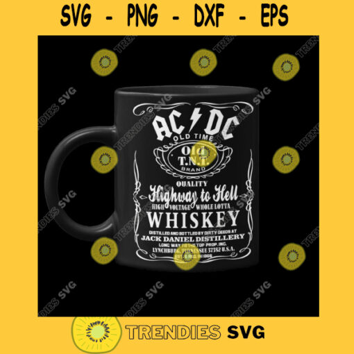 ACDC WHISKEY LABEL Highway to Hell Svg AcDc Design Svg Classic Rock Svg Png Dxf Eps Svg Pdf