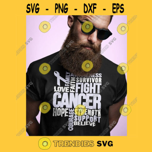 ALL CANCERS SVG Breast Cancer Word Art Lung Cancer All Cancer Fight Svg Eps Dxf Eps Pdf