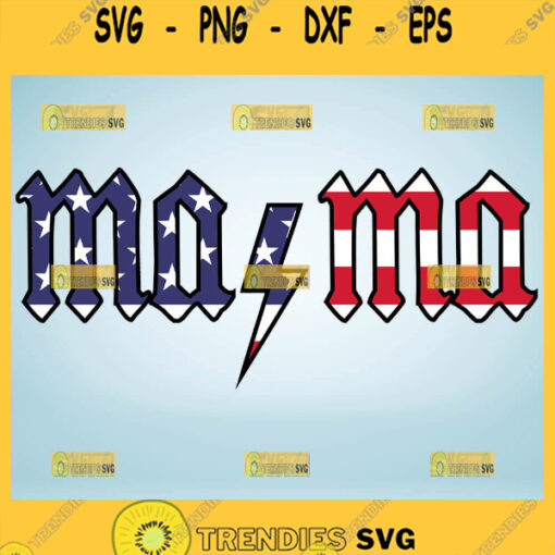 Acdc Mama Svg Acdc American Flag Svg 1