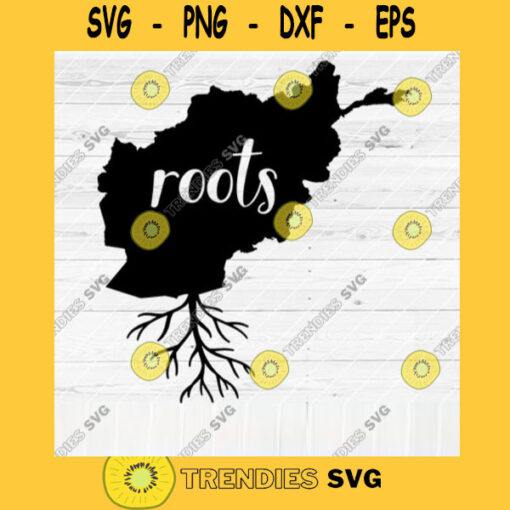 Afghanistan Roots SVG File Home Native Map Vector SVG Design for Cutting Machine Cut Files for Cricut Silhouette Png Pdf Eps Dxf SVG