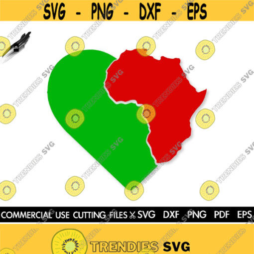 Africa SVG Love Africa Svg Africa Heart Svg Afro Svg Black Woman Africa Flag African American Svg Black History Month Svg Cut File Design 362