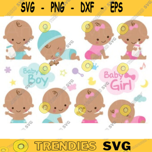 African American Baby Clipart Black Baby Clipart Black Baby Shower Clip Art Dark Skin Baby Boy Black Baby Girl Shower Clipart copy